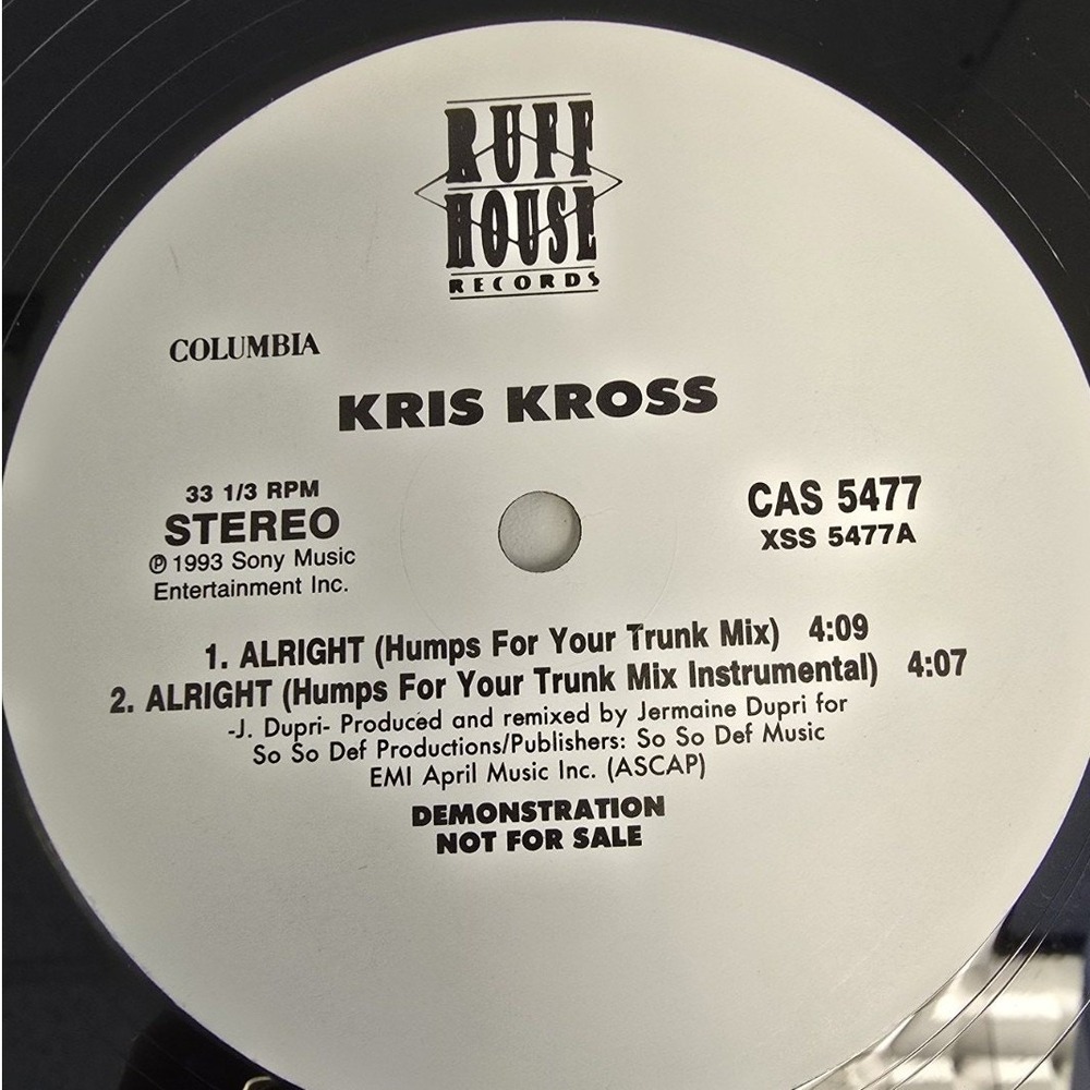 Kris Kross – Alright (Humps For Your Trunk Mix) / I'm Real - 12" VINYL SINGLE VG